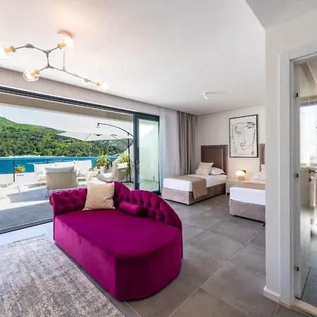 Captivating Belle Riviere Private Infinity Pool Next To The Sea Slano Villa *